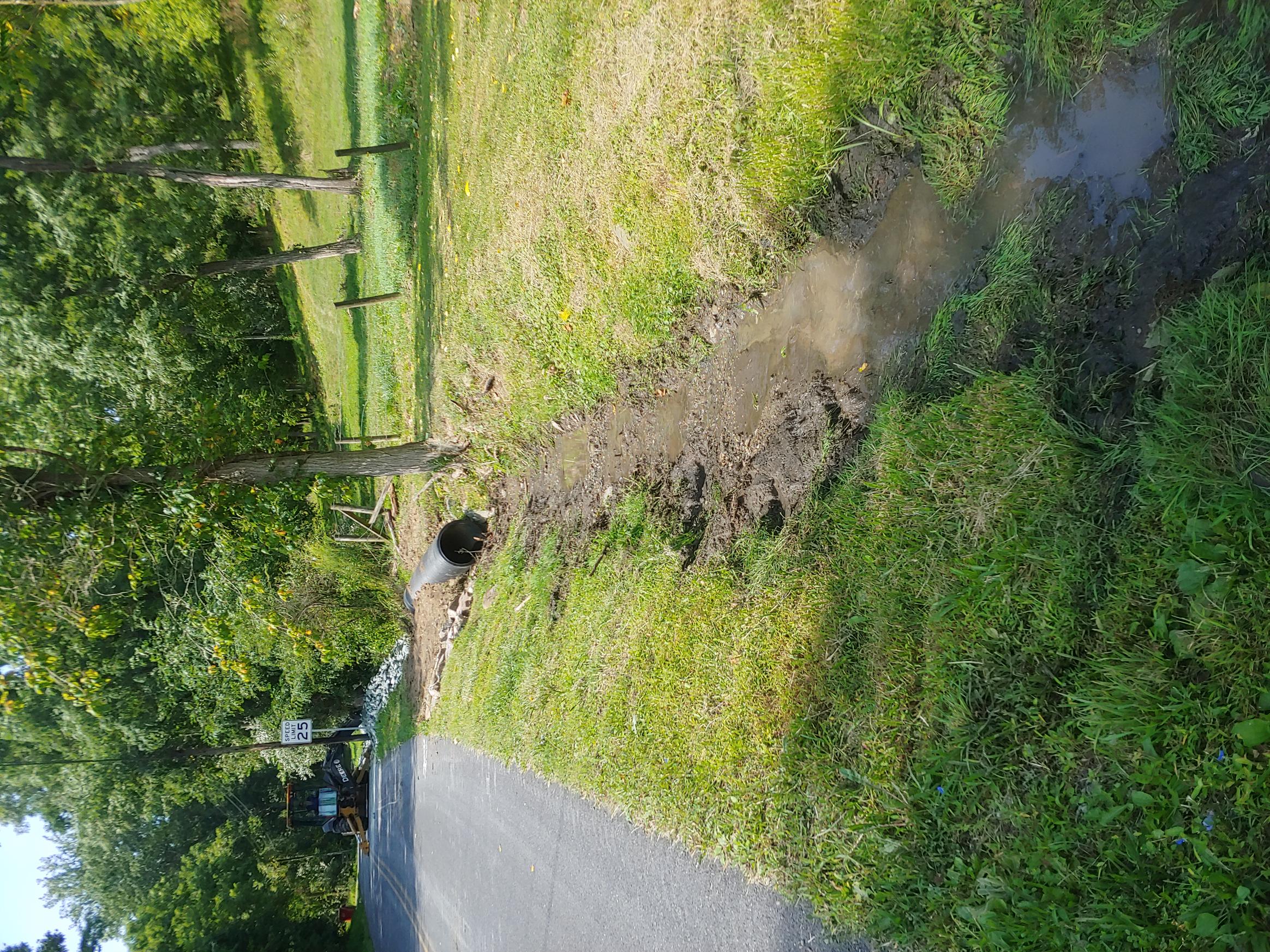 Ditch Work on Liberty Hall Rd