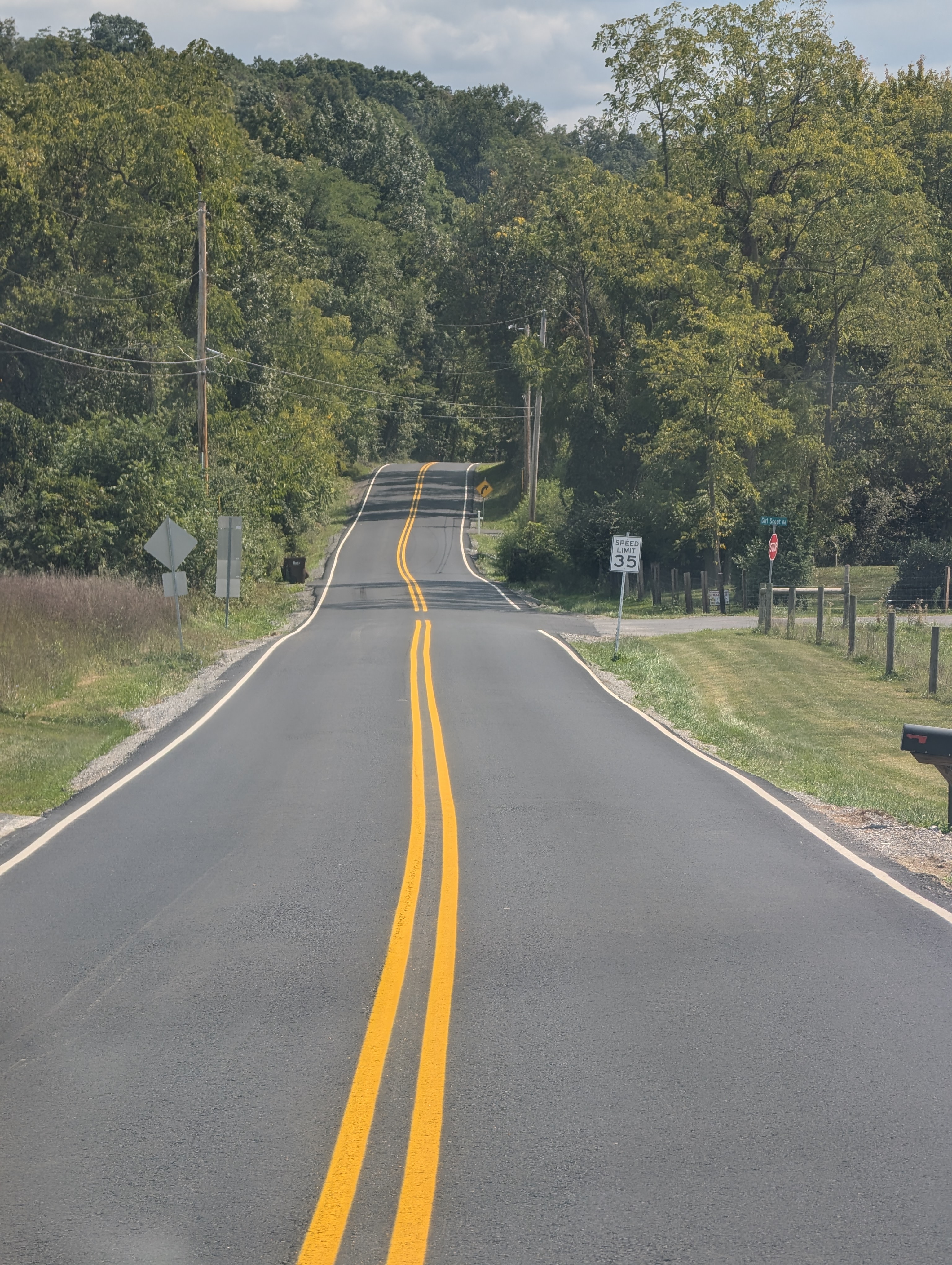 Line Painting on Bullfrog Road